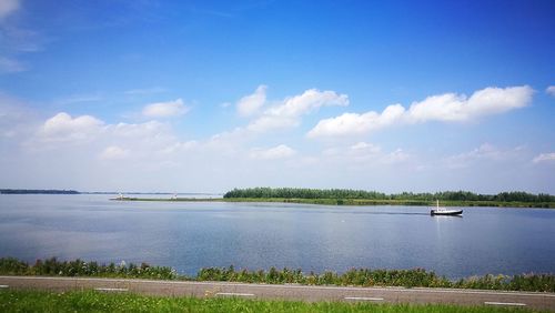 Scenic view of river against sky