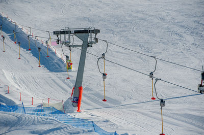 Ski slope with ski lift