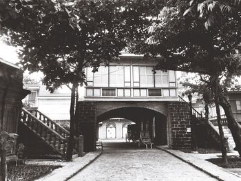 Walkway leading towards bridge