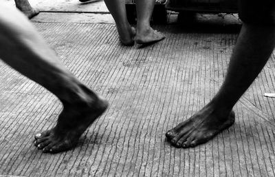 Low section of person standing on floor