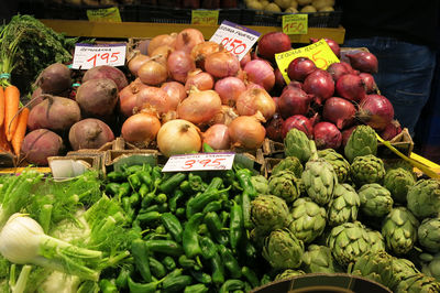 Fruits for sale at market stall