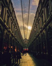 Interior of illuminated tunnel