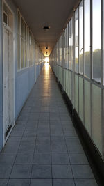 Empty corridor of building