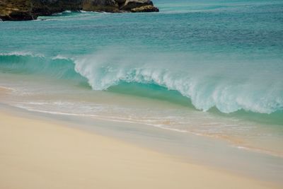 Waves rushing towards shore