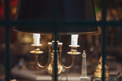 Close-up of electric lamp
