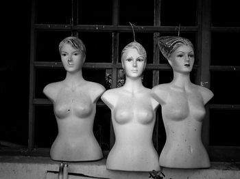 View of mannequin in store