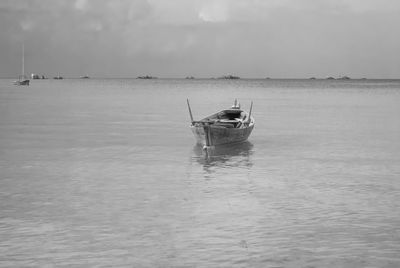 Boats in calm sea