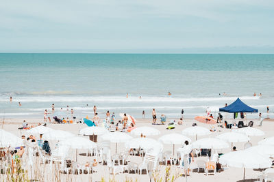 Group of people on beach