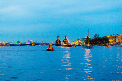 Boats in harbor