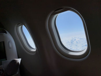 Landscape seen through airplane window