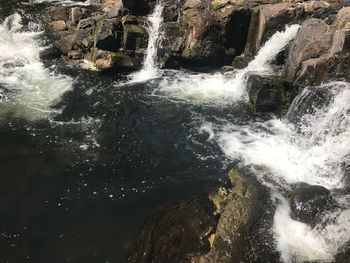 Scenic view of waterfall