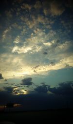 Scenic view of landscape against cloudy sky