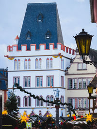 Low angle view of buildings in city