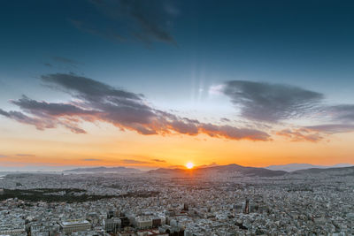 Scenic view of sunset against sky