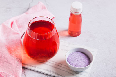 Close-up of drink on table