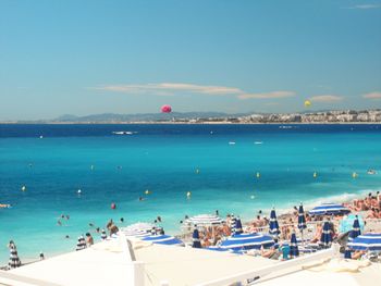 People enjoying at beach
