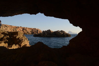 Rock formations in sea