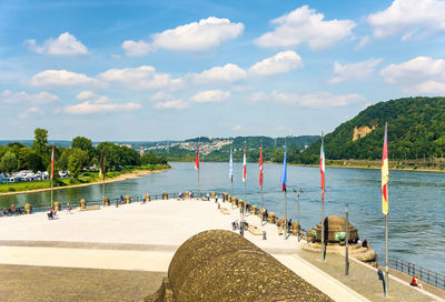 Koblenz, deutsches eck - where the mosel river joins the rhine