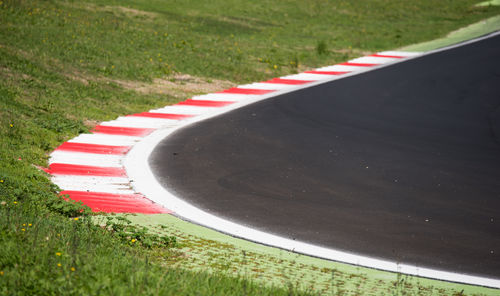 Close-up high angle view of road