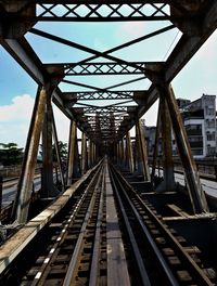 Railway bridge against sky