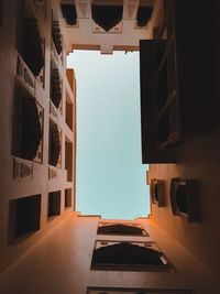 Low angle view of building against clear sky