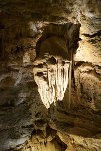 Close-up of rock formation in cave