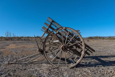 A single axle antique wooden horse cart, patagonia, argentina