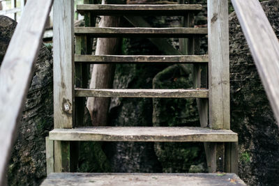 Close-up of rusty wood