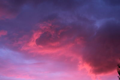 Low angle view of clouds in sky