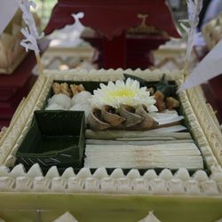 High angle view of white flower for sale