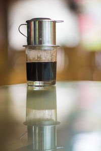 Close-up of drink on table