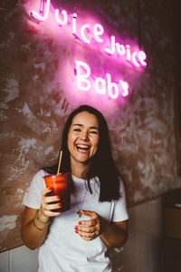 Portrait of a smiling young woman