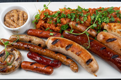 Close-up of food on table