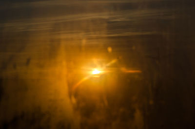 Scenic view of yellow sky during sunset