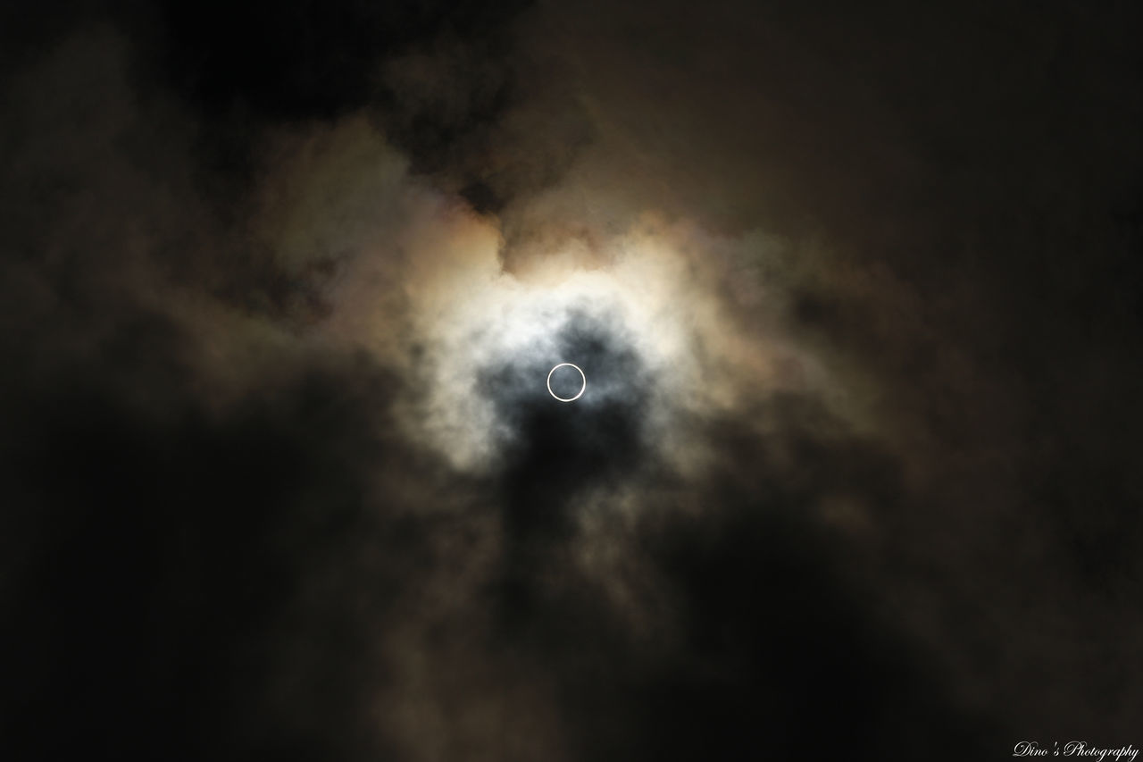 LOW ANGLE VIEW OF MOON IN SKY