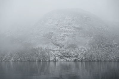 Scenic view of lake during winter