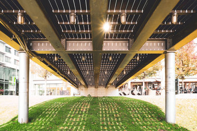 View of illuminated bridge