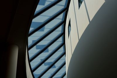 Low angle view of skyscraper against clear sky
