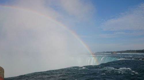 Rainbow over niagara falls