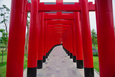 View of red temple