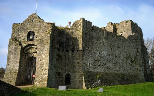 Low angle view of historic building against sky