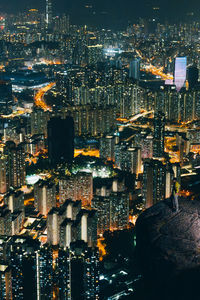 View of night hiking