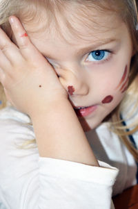 Close-up portrait of cute baby