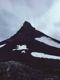Low angle view of mountain against sky