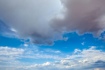 Low angle view of clouds in sky