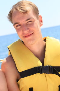 Portrait of mid adult man on beach