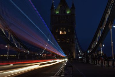 City lit up at night