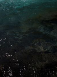 High angle view of rippled water