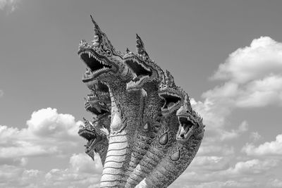 Nakhon ratchasima, thailand / october 28 2019 / naga, an animal in the belief of buddhism.