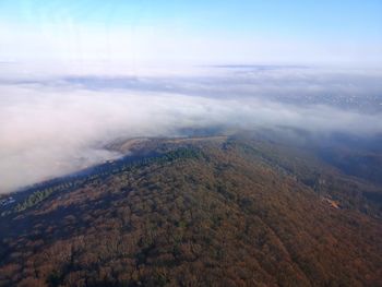 Aerial view of landscape against sky